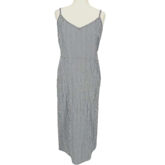 Market & Spruce Striped Maxi Sun Dress Blue White Size 2X NWT - Picture 1 of 11